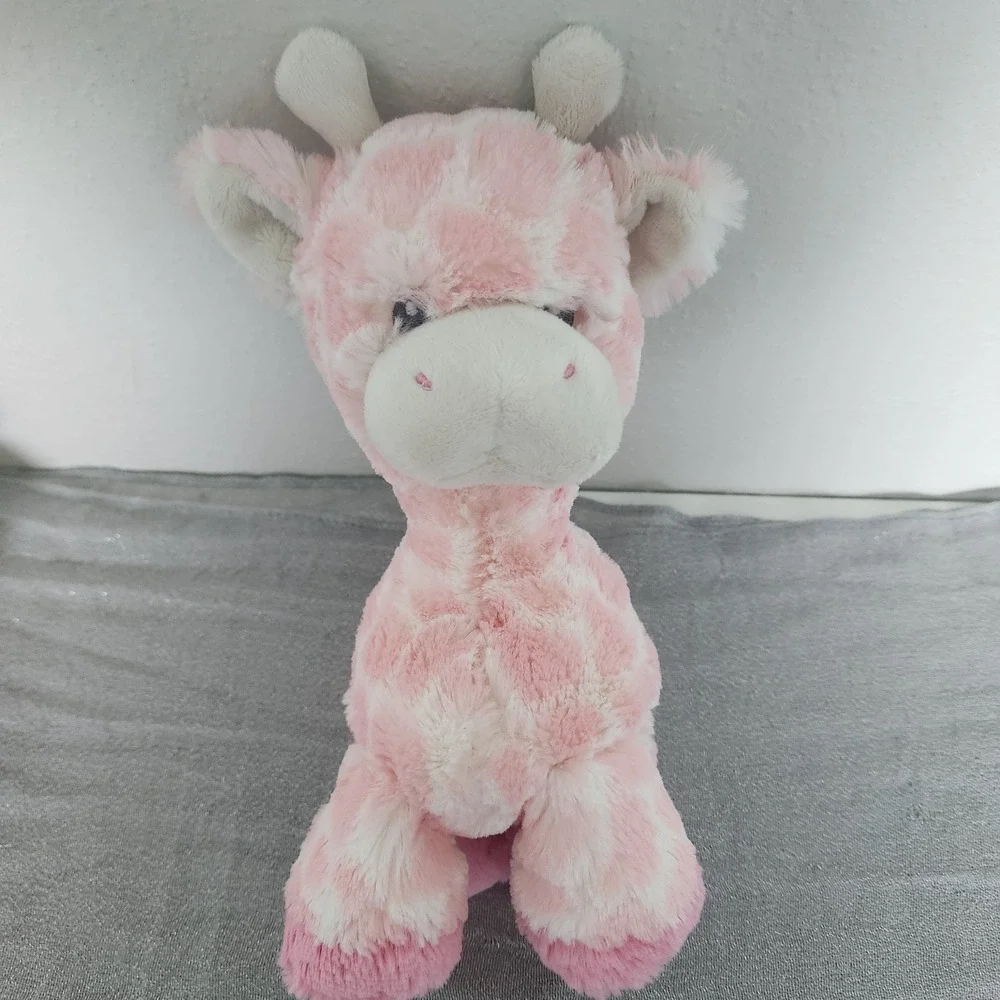 Ebba Aurora World Pink Spotted Giraffe Plush Rattle Stuffed Animal Toy 10